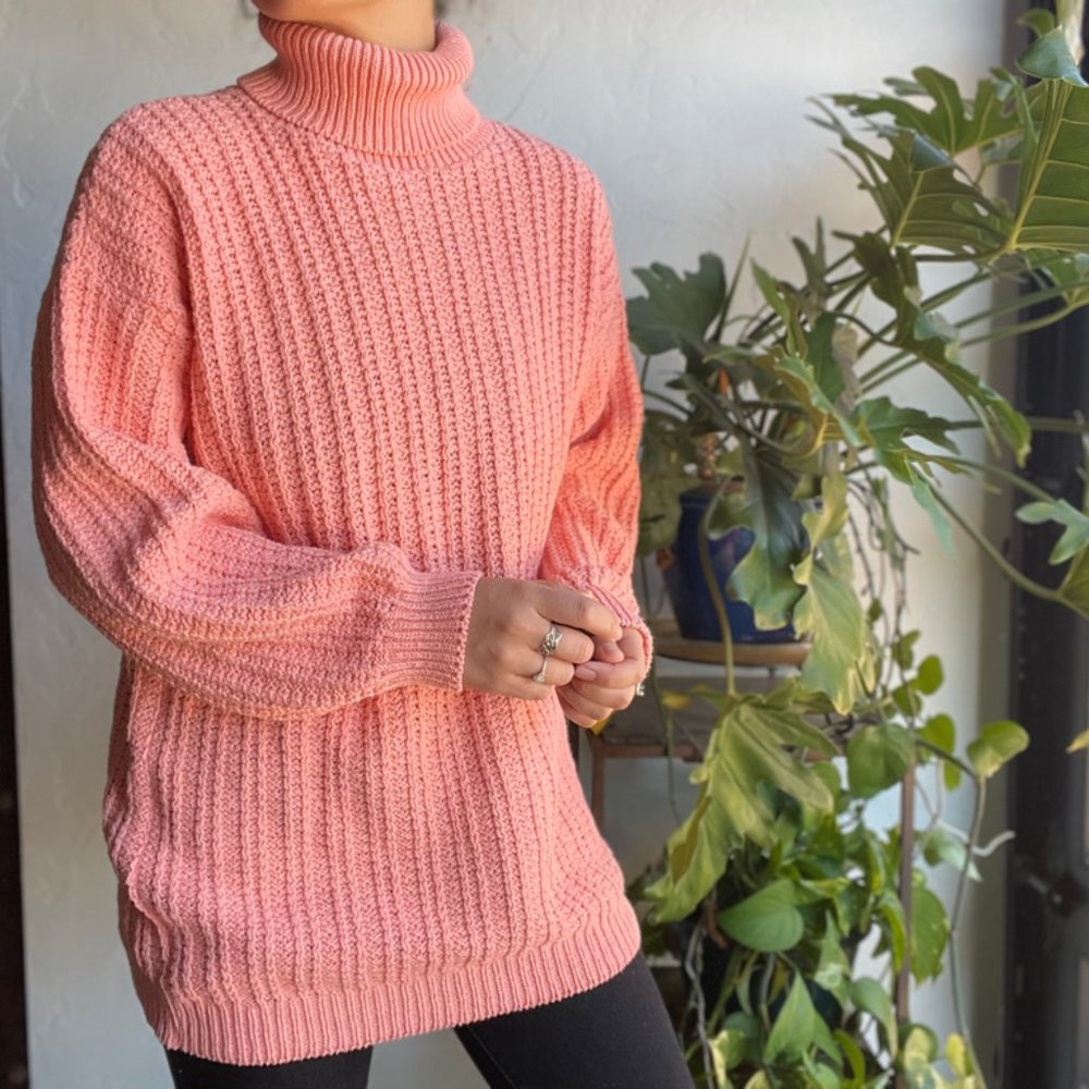 Vintage | Cherokee Pink Turtleneck Sweater - Picture 5 of 7